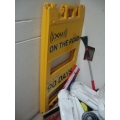 XM on the Road 90 Days Yellow Folding Sign